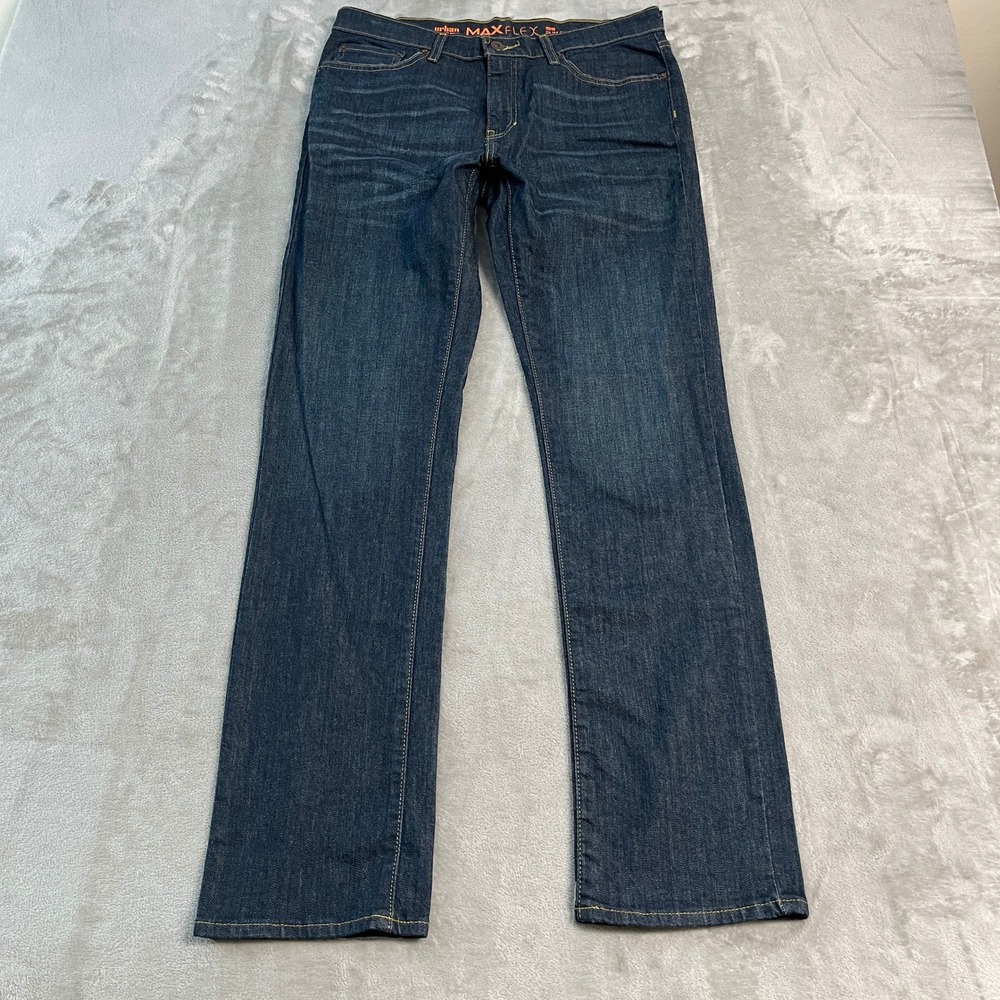 Urban Pipeline Max Flex Slim Straight Jeans Mens 32x32 Dark Wash Denim Casual